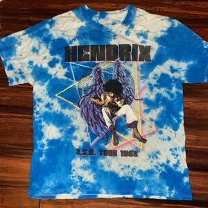 Vintage inspired Jimmy Hendrix USA Tour 1968 rare tie dye tee shirt size S men’s